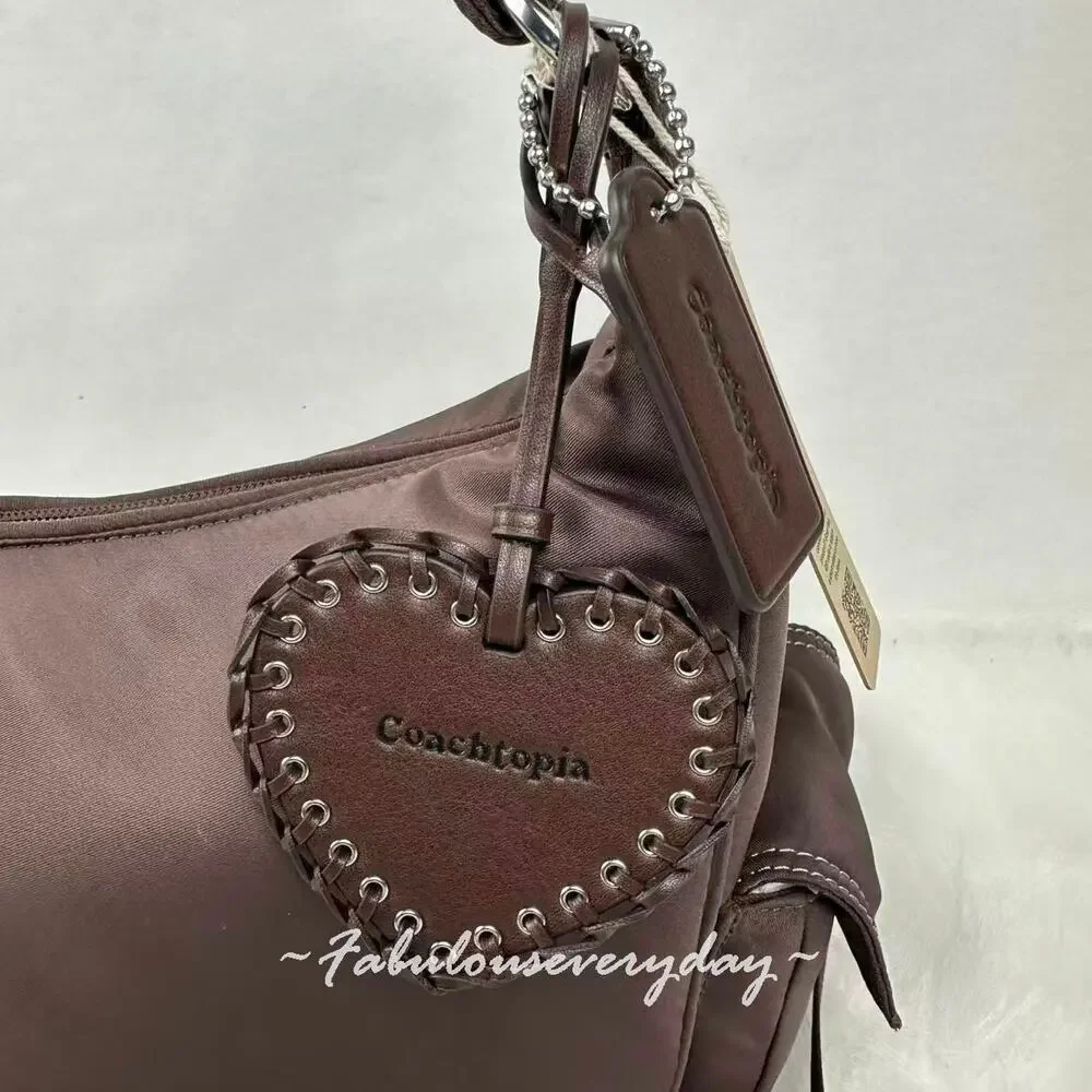 Coach Cargo Shoulder Bag Crossbody In rPET/Silver/Maple CDU54 NWT
